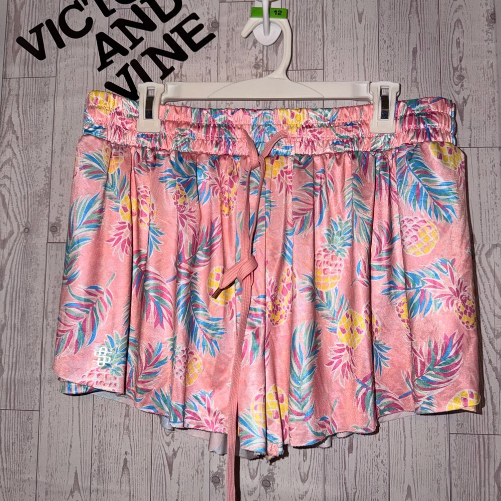 Simply Southern Pink Pineapple Print Shorts